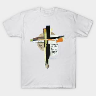 Scripture Cross Art 2 Timothy 4v7 T-Shirt